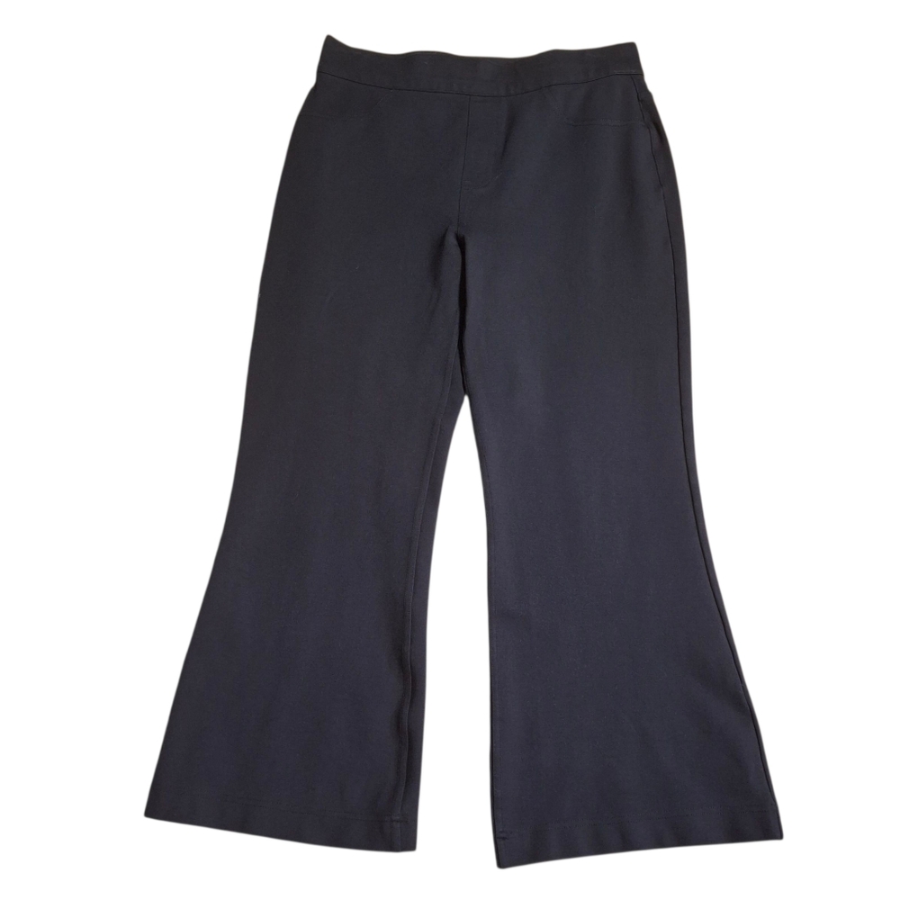 SPANX The Perfect Cropped Flare Black Ponte Pants 20260R   Women Size Large - Picture 10 of 16